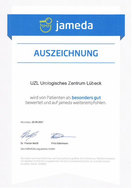 Auszeichnung Jameda 2021