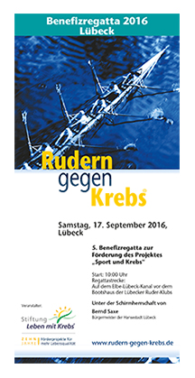 Flyer Rudern gegen Krebs Lübeck 2016