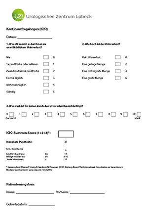 Kontinenzfragebogen